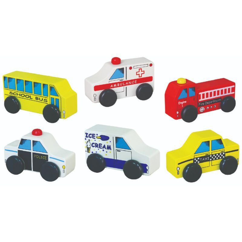 Viga Toys Wooden City Vehicles