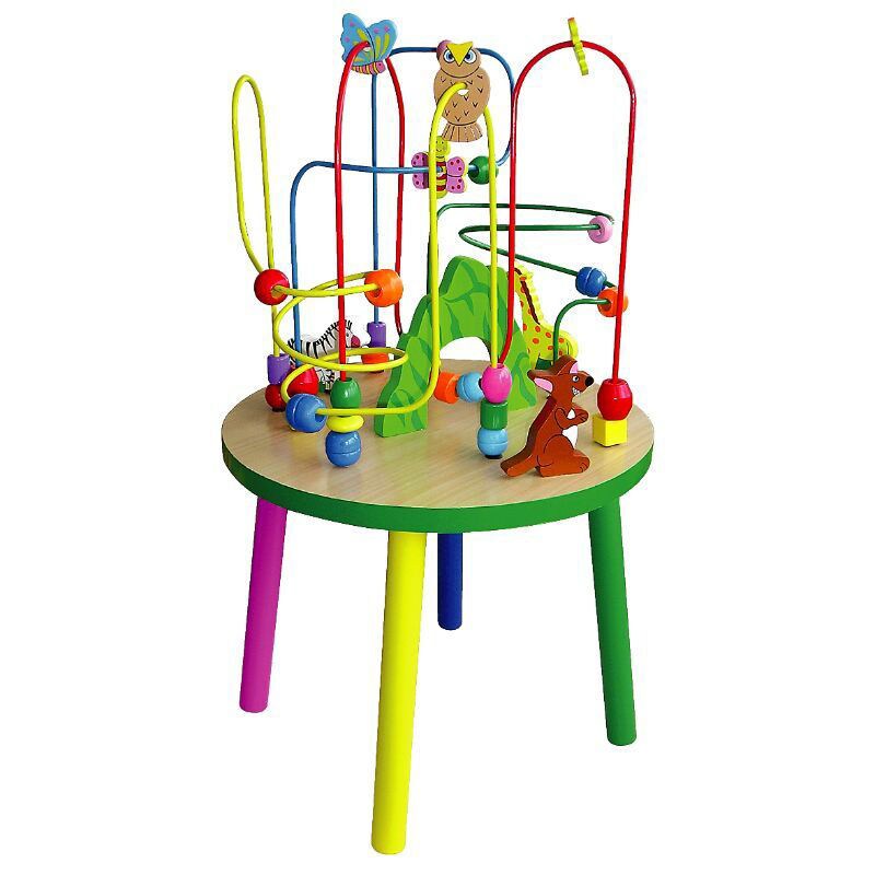 Viga Toys Wooden Wire Beads Table
