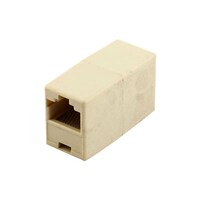 Picture of Uxcell Rj45 Female Internet Network Inline Cable Coupler Adapter, Beige