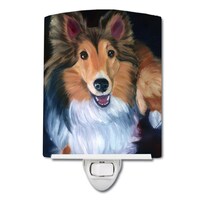 Picture of Sheltie Stand Off Ceramic Night Light, 7394CNL