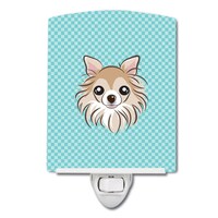 Picture of Checkerboard Blue Chihuahua Ceramic Night Light, BB1189CNL