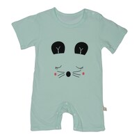 Picture of Unisex Cotton Printed Baby Romper Bodysuit, Cyan
