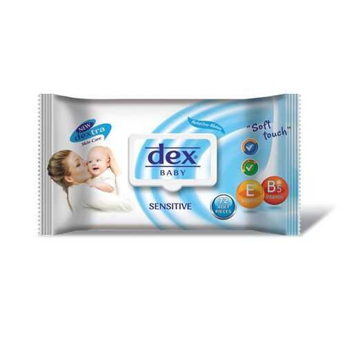 Dex Sensitive Baby Paraben & Alcohol Free Wet Wipes, 72Pcs - Carton of 24 Pcs