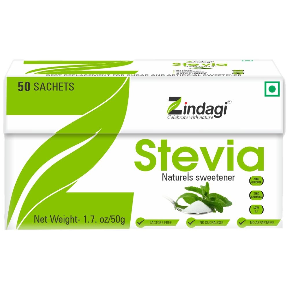 Zindagi Stevia Powder Natural Sweetener, 50 Sachets
