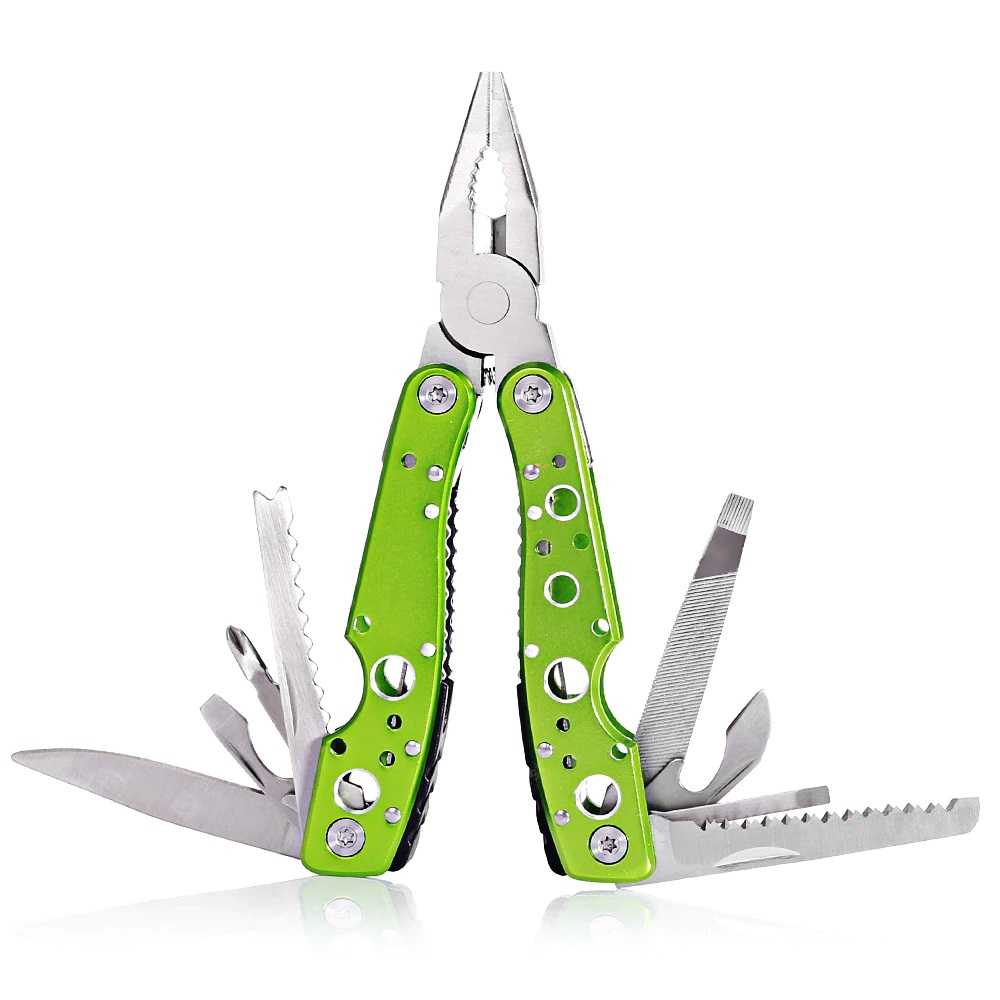 Jakemy 9 In 1 Multifunctional Folding Tool, Green 145Mm, Jm-Pj1003