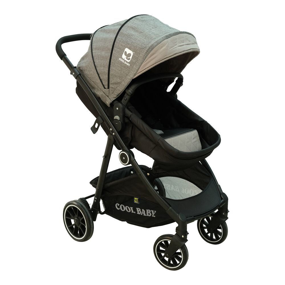 Cool Baby Multi-Function Foldable Stroller, Black & Grey