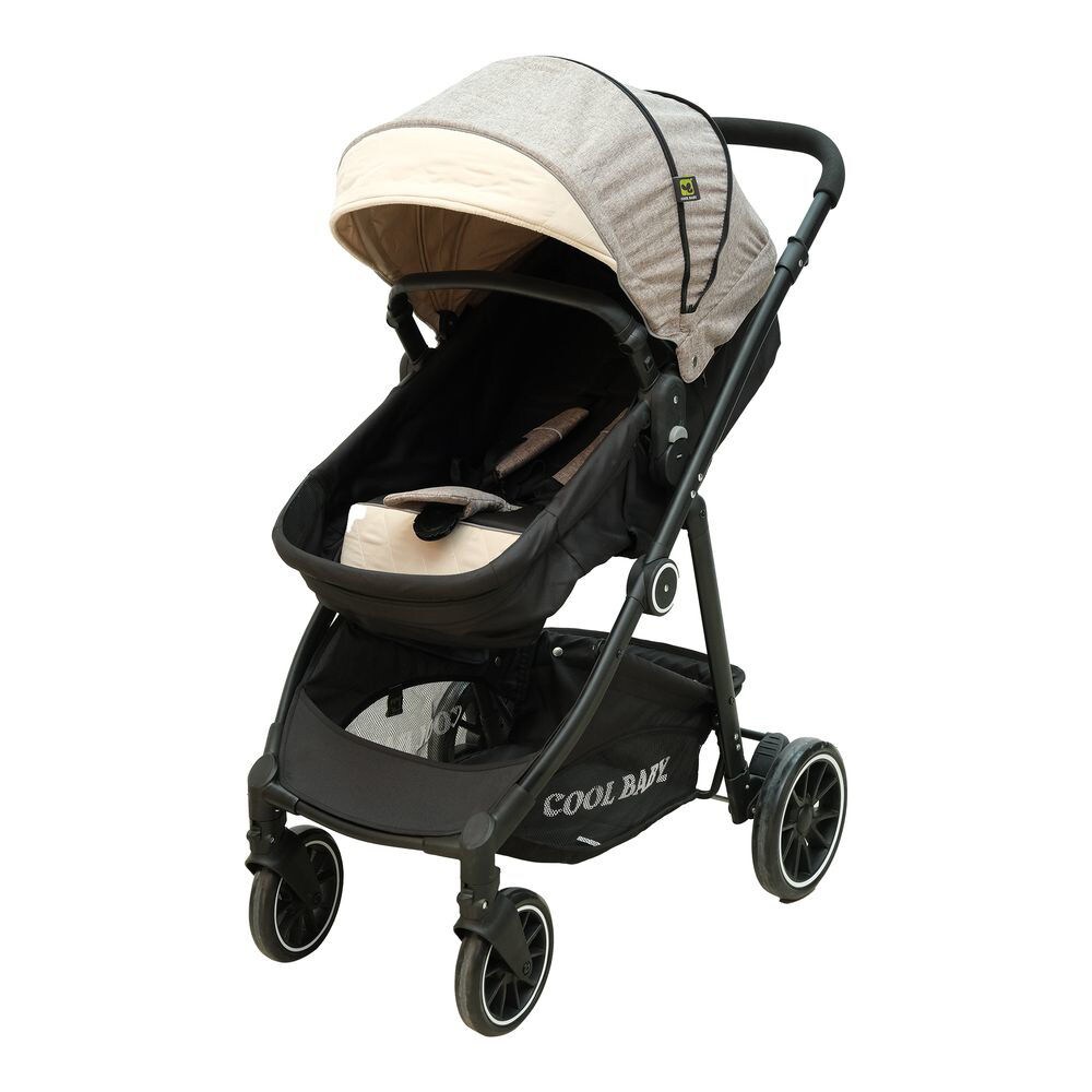 Cool Baby Multi-Funtional Foldable Stroller, Light Brown & Black
