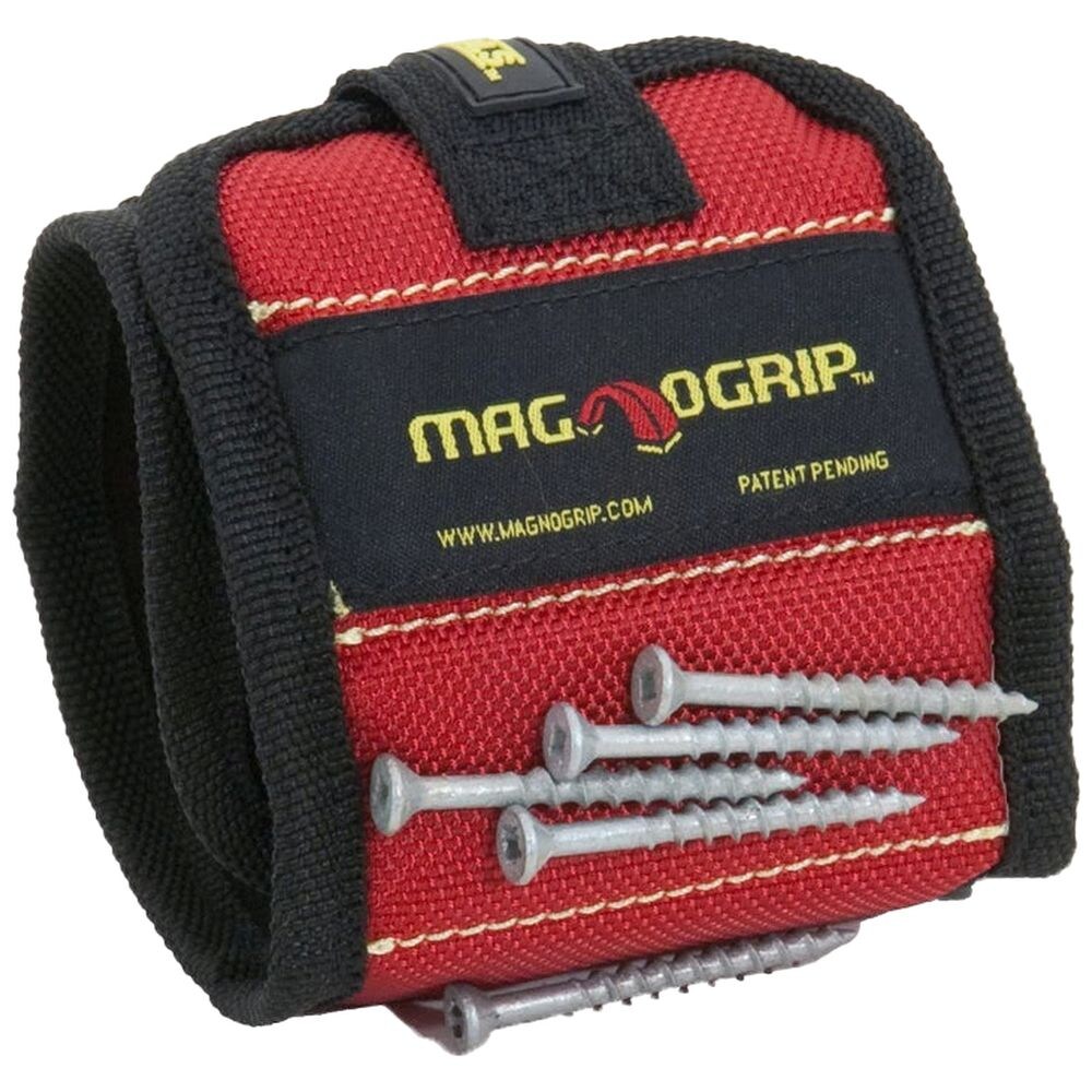 Magnogrip Magnetic Wristband, Red & Black