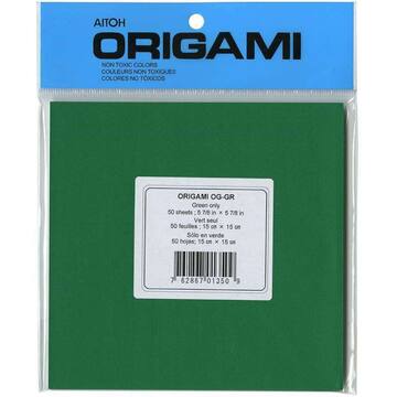 Picture of Aitoh Origami Paper, Green, 50 Sheets, 5.875" X 5.875"