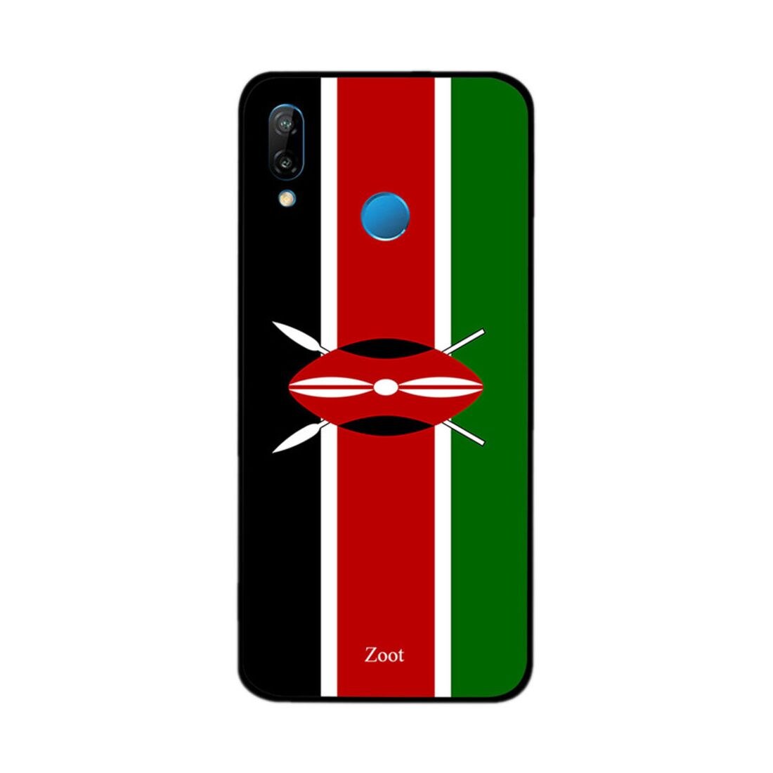 Thermoplastic Polyurethane Protective Case Cover For Huawei Nova 3e Kenya Flag