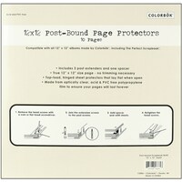 Picture of Colorbok Top-Loading Page Protectors, 12" x 12"