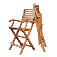 Picture of Casino Bar Chair, Golden Teak, Pack of 2 Pcs