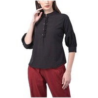 Picture of S.K Fab Women Solid Tendy Puffed Sleeves Shirt