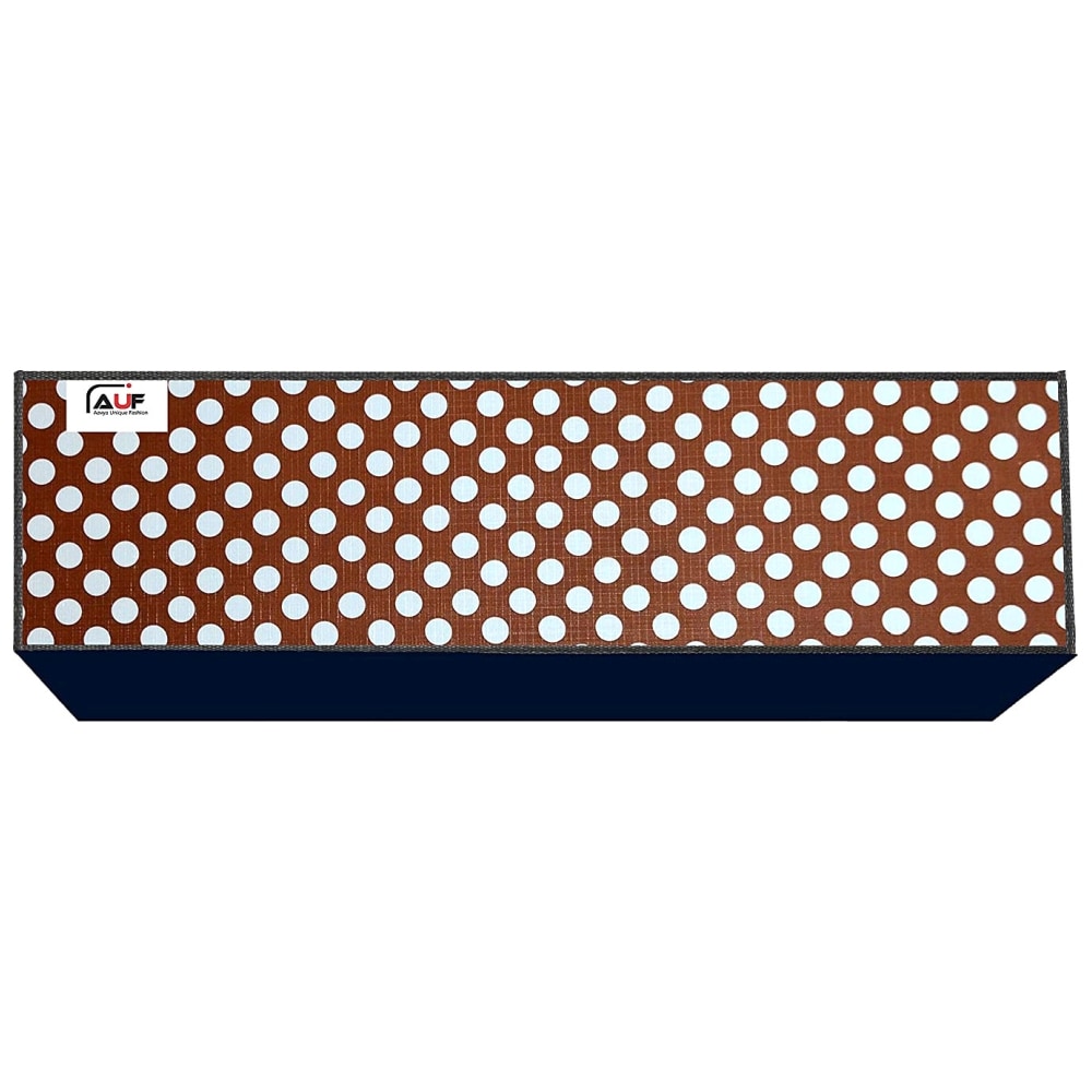 Aavya Unique Fashion Printed Air Conditioner Cover, Brown & White