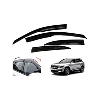 Picture of Auto Pearl ABS Plastic Car Rain Guards for Kia Seltos, AUTP763669, Black, Pack of 4