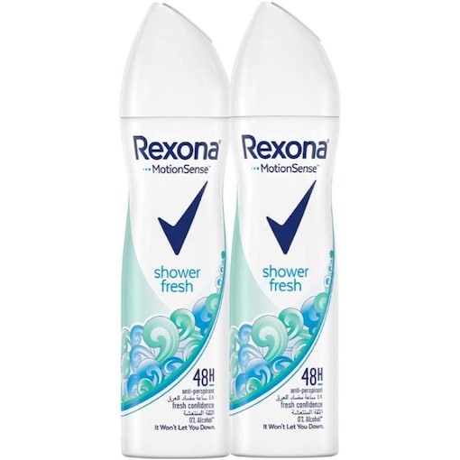 Rexona Women Antiperspirant Deodorant Shower Fresh, 150 ml x 2, Carton of 12 Pcs Online Shopping