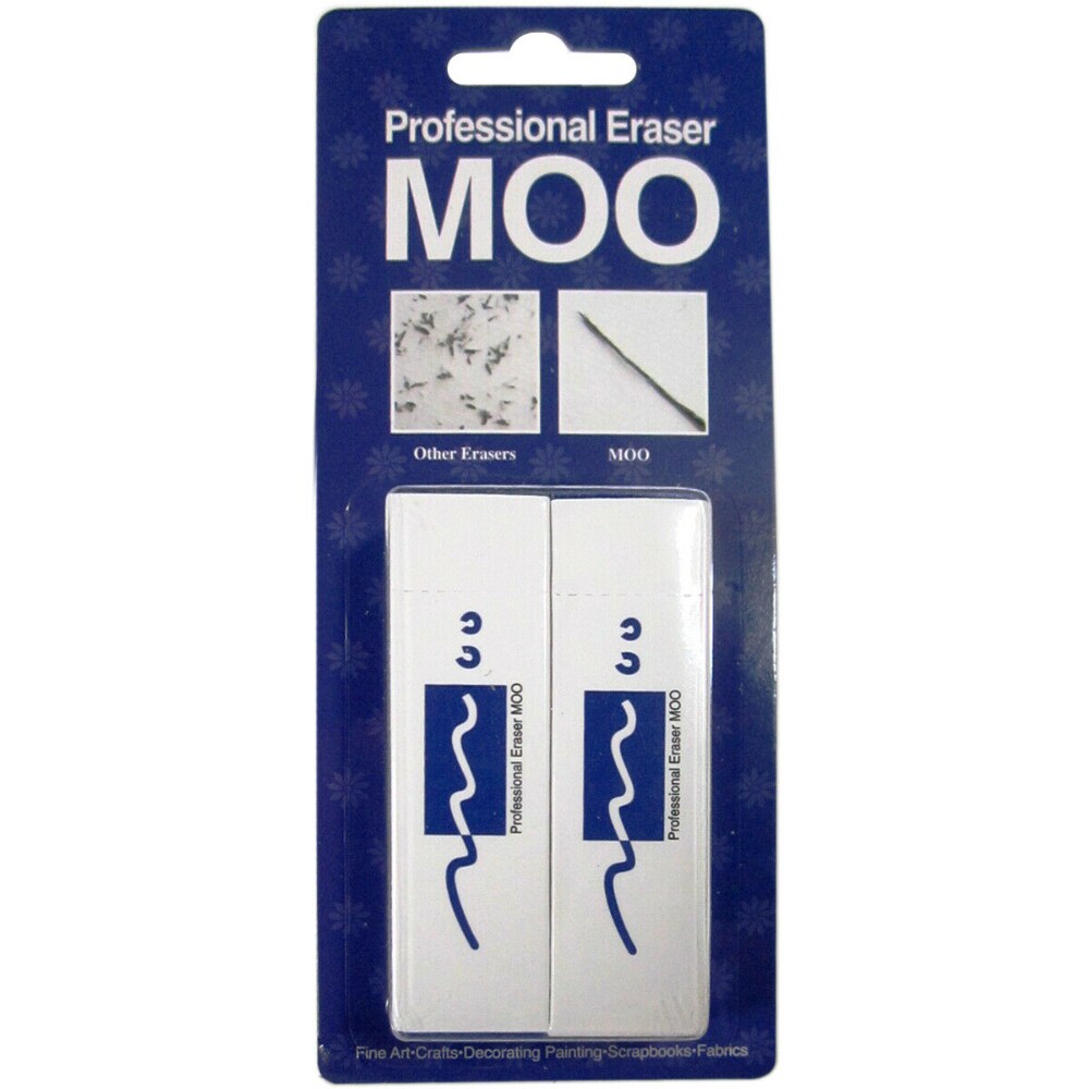 Chartpak Moo Pvc Erasers, Medium, Pack of 2