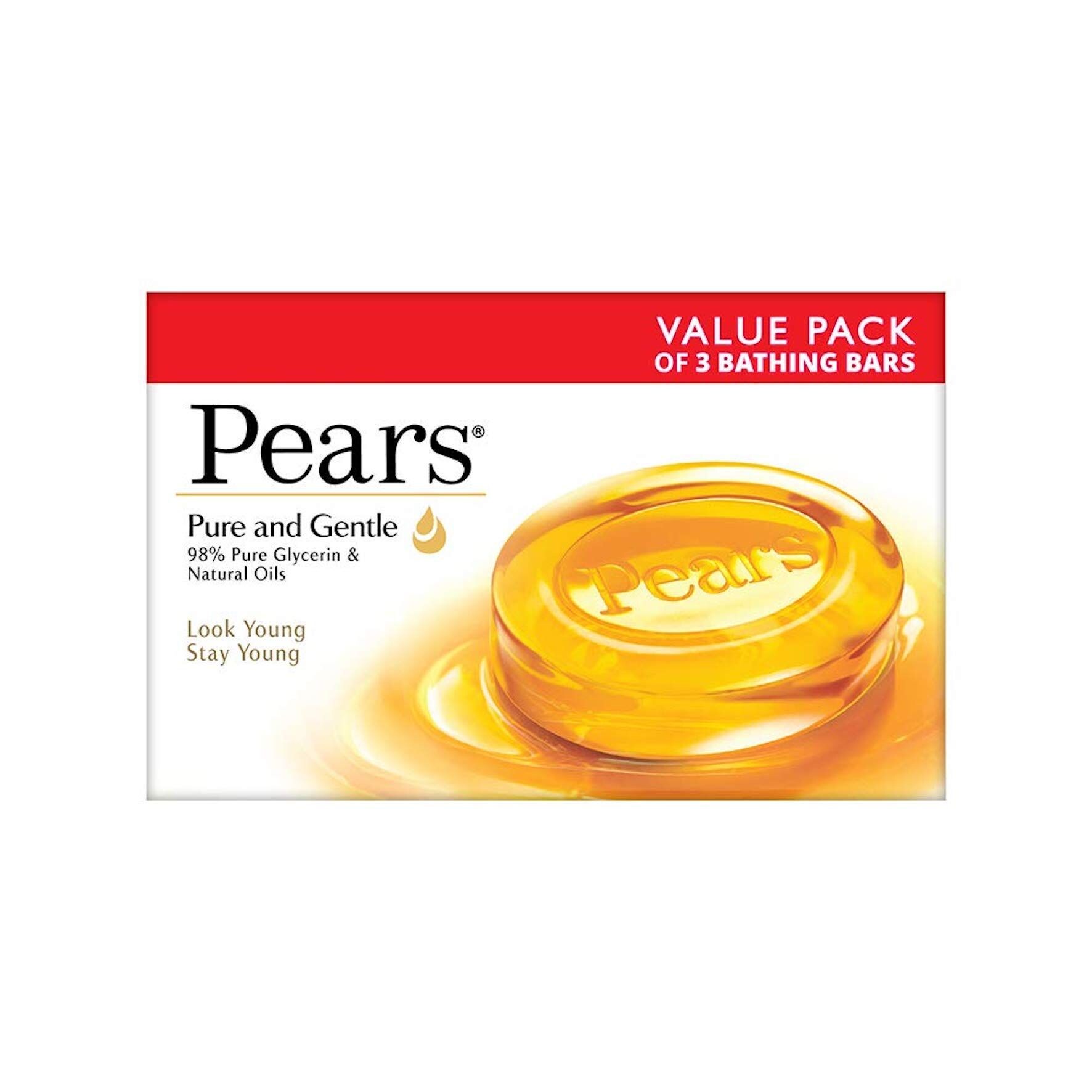 Pears Pure And Gentle Soap Bar, 125g, Carton Of 48 Pcs