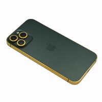 Picture of Caviar Luxury 24k Gold Frame Customized iPhone 13 Pro - Royal Green