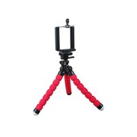 Picture of 3 in 1 Mini Flexible Octopus Tripod Mobile Holder, Red & Black