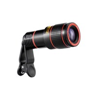 Picture of Optical Zoom Telescope Phone Camera Lens, Black, 8X