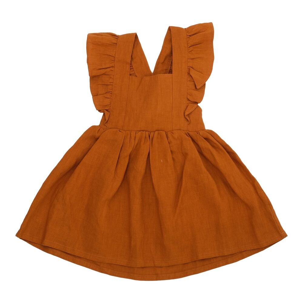 Kyaara Pure Linen Dresss, Brown