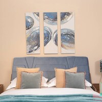 Picture of Pan Emirates Pebbles Hand Painted Canvas, Set of 3