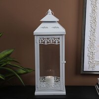 Picture of Vintage Albion Candle Lantern, 23x63cm - White