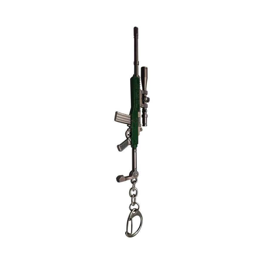PUBG Toy Gun Model Keychain, Green/Grey/Silver