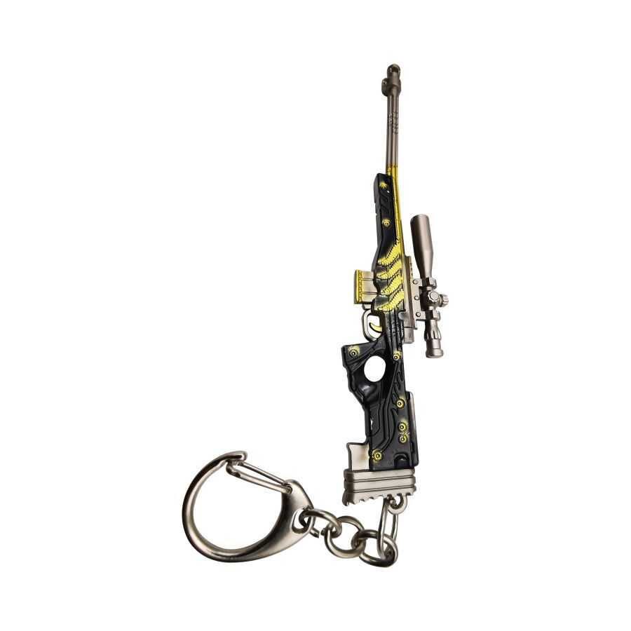 PUBG Toy Gun Model Keychain, Black/Gold/Silver