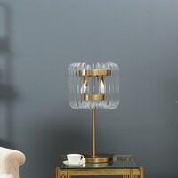 Picture of Pan Argis Table Lamp, Clear and Gold, 38 x 38 x 70cm