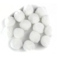 Picture of Midwest Design Touch Of Nature Pom-Poms, 1.5", 15 Pack, White