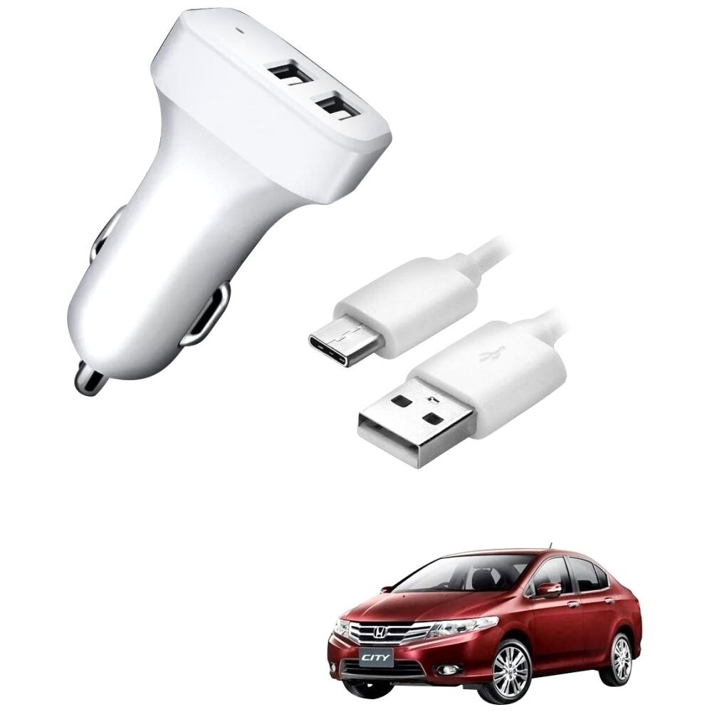 Kozdiko USB  C-Type Car Charger for Honda City Ivtec 2010-2014, KZDO784885,