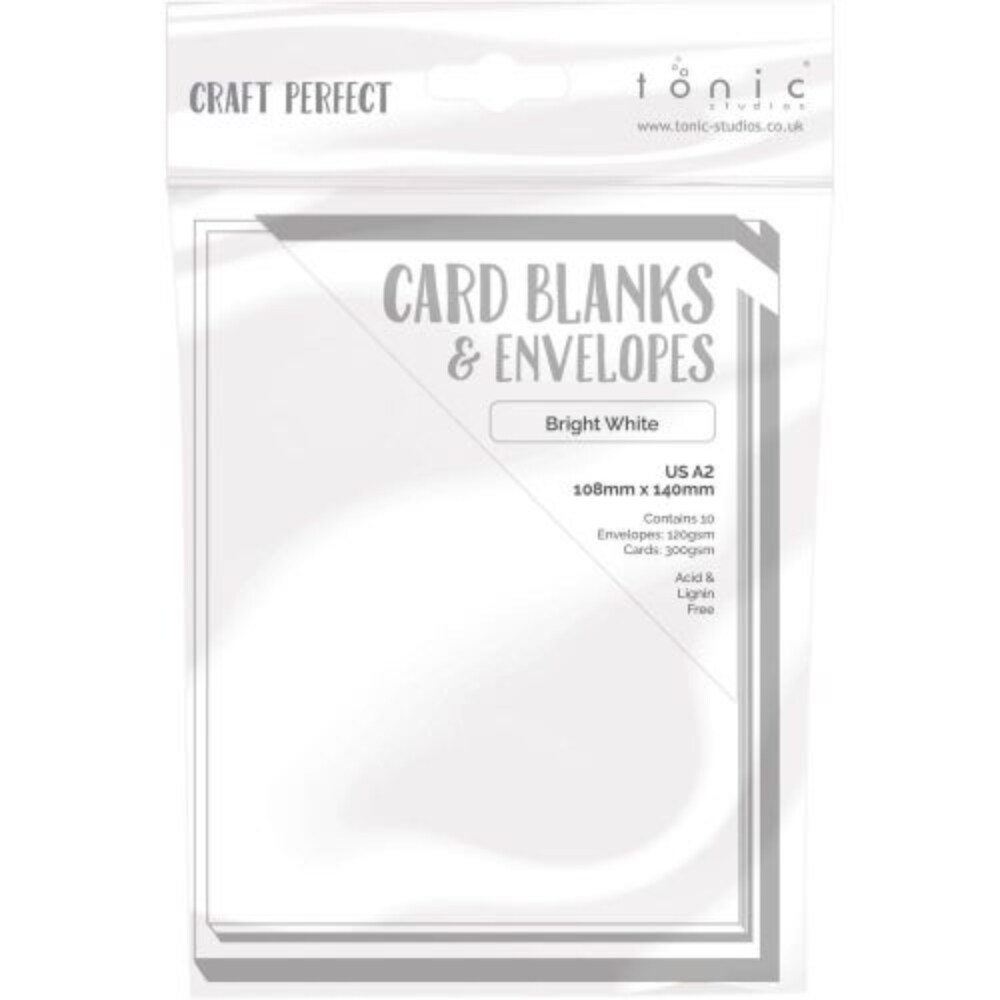 Craft Perfect Card Blanks Us, A2, Bright White