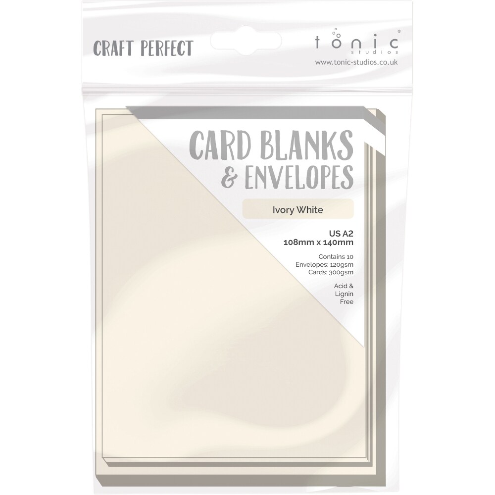 Craft Perfect Card Blanks Us, A3, Ivory White