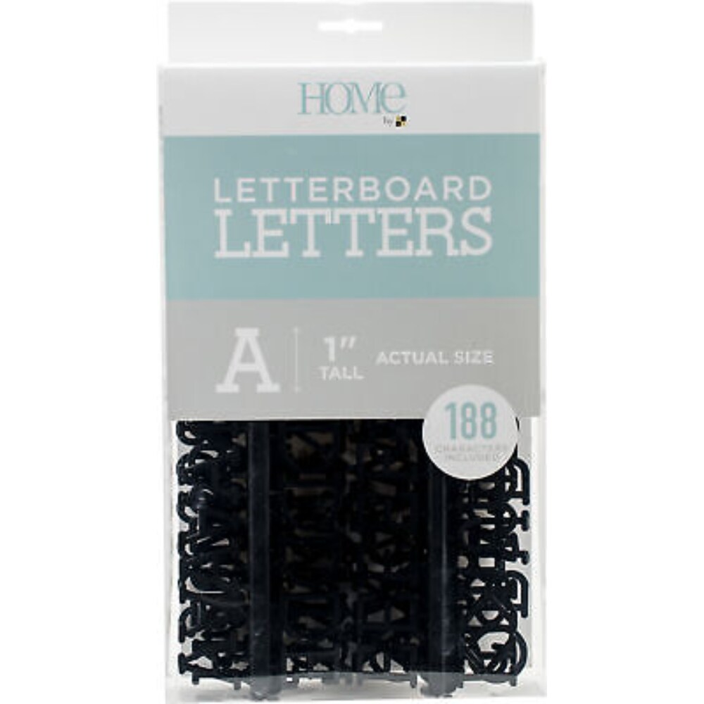 DCWV Letterboard Letters and Characters, 1in, Pack of 188