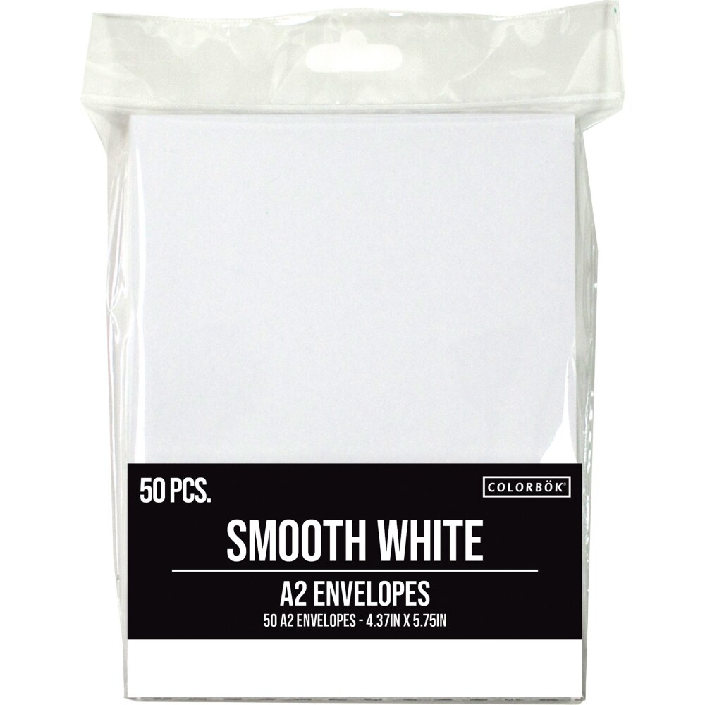 Colorbok A2 Envelopes, White - Pack of 50