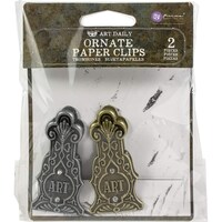 Picture of Prima Art Daily Planner Metal Binder Clips, Ornate - Pack of 2