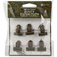 Picture of Prima Art Daily Planner Metal Binder Clips, Rusty - Pack of 6