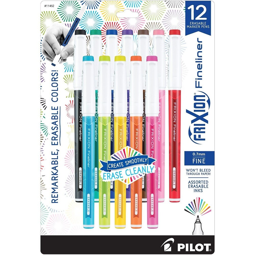 Pilot Pen Frixion Fineliner Erasable Marker Pens