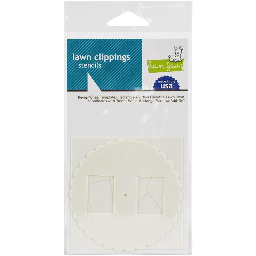 Lawn Fawn Clippings Stencils, Reveal Wheel Rectangle/Virtual