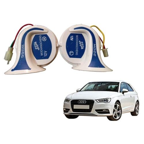 Kozdiko Mocc Car 18 in 1 Digital Tone Magic Horn for Audi A3, White, Set of 2