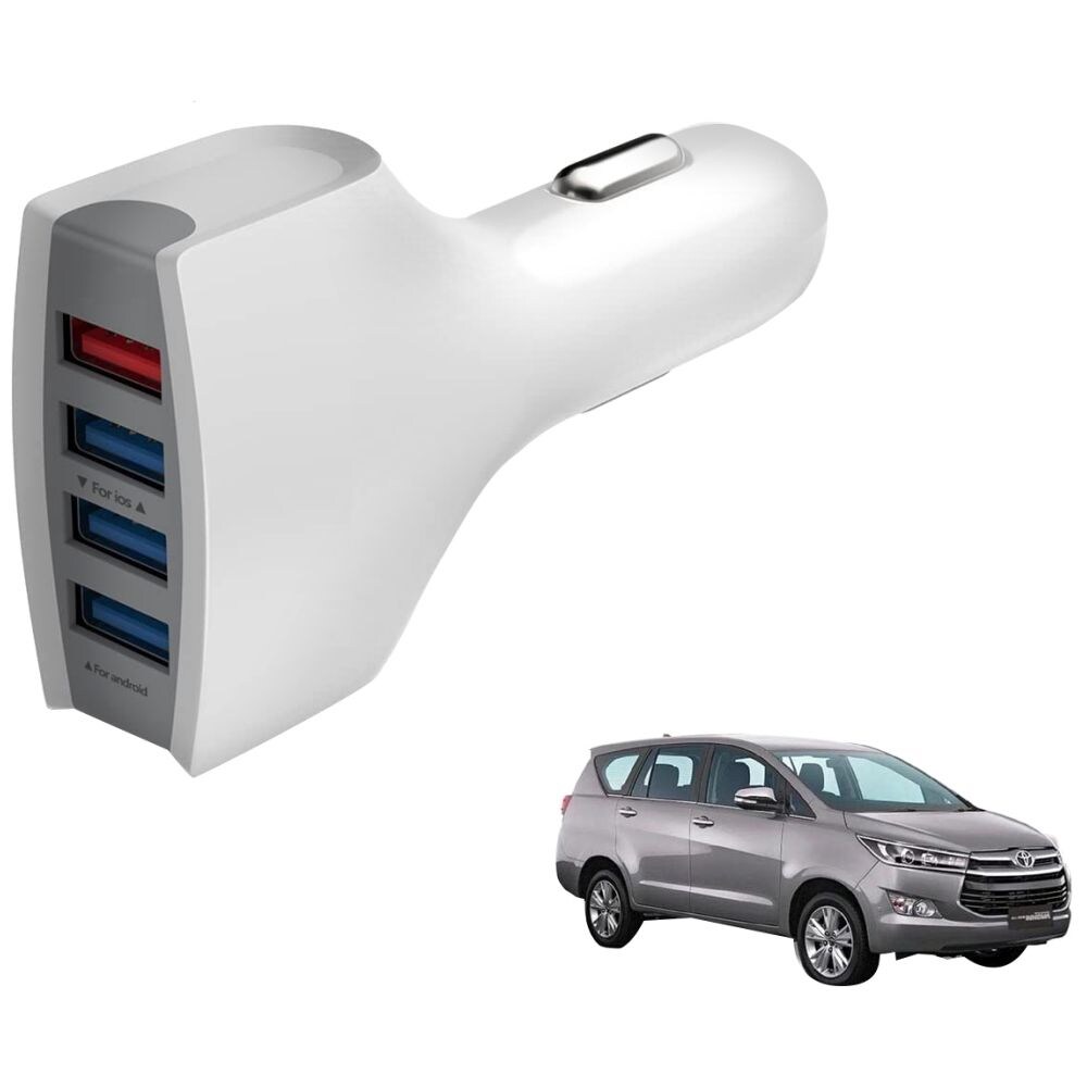 Kozdiko Multi Socket USB Car Fast Charger for Toyota Innova Crysta, KZDO784928, 36W