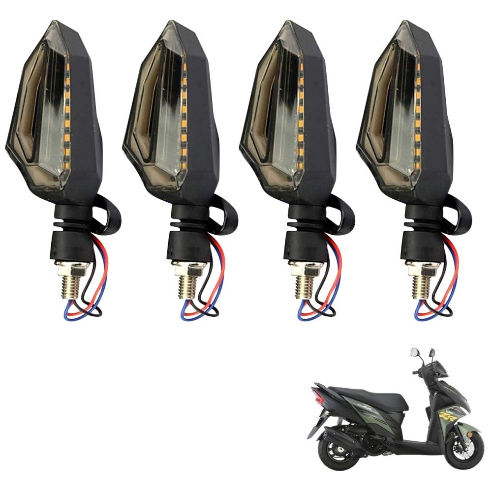 Kozdiko D Shaped Bike LED Side Indicator Light for Yamaha Ray ZR, KZDO784879, Set of 4
