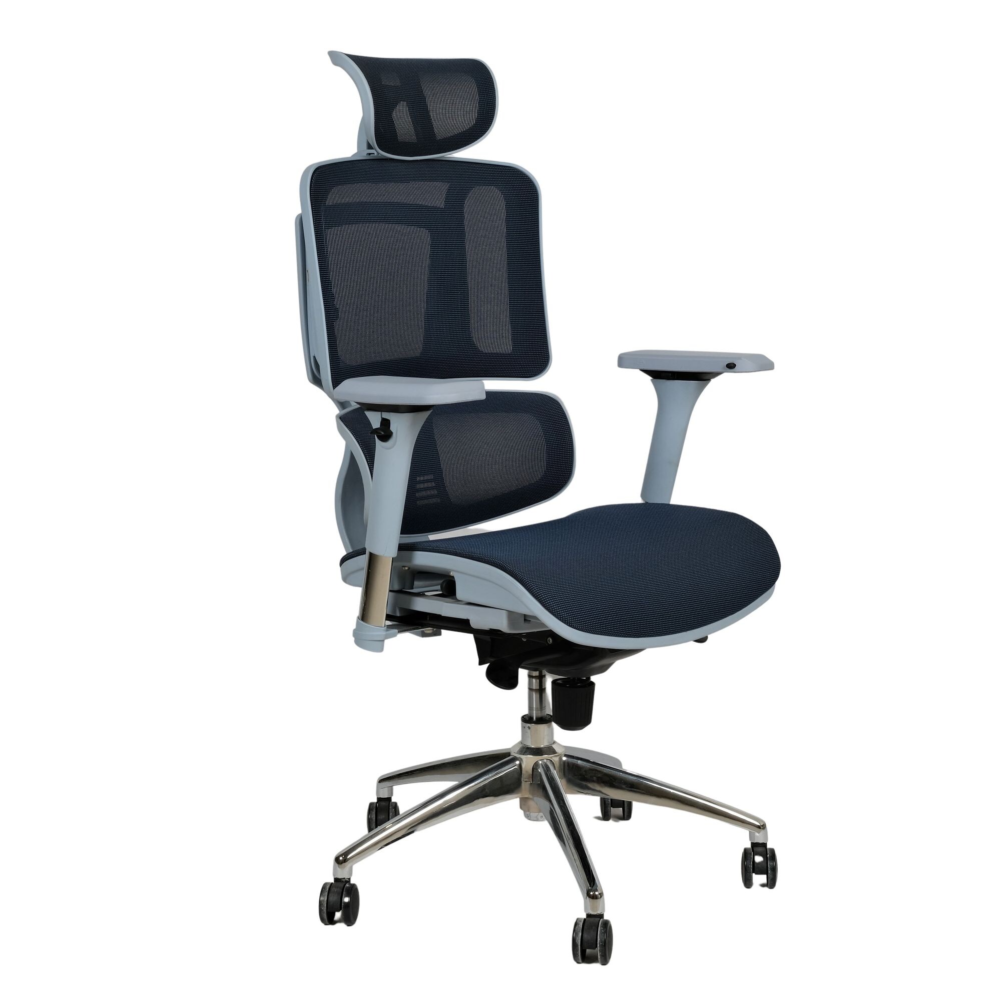 Exotic Chairs Adjustable Highback Executive Chair with Double Mesh, Light Blue