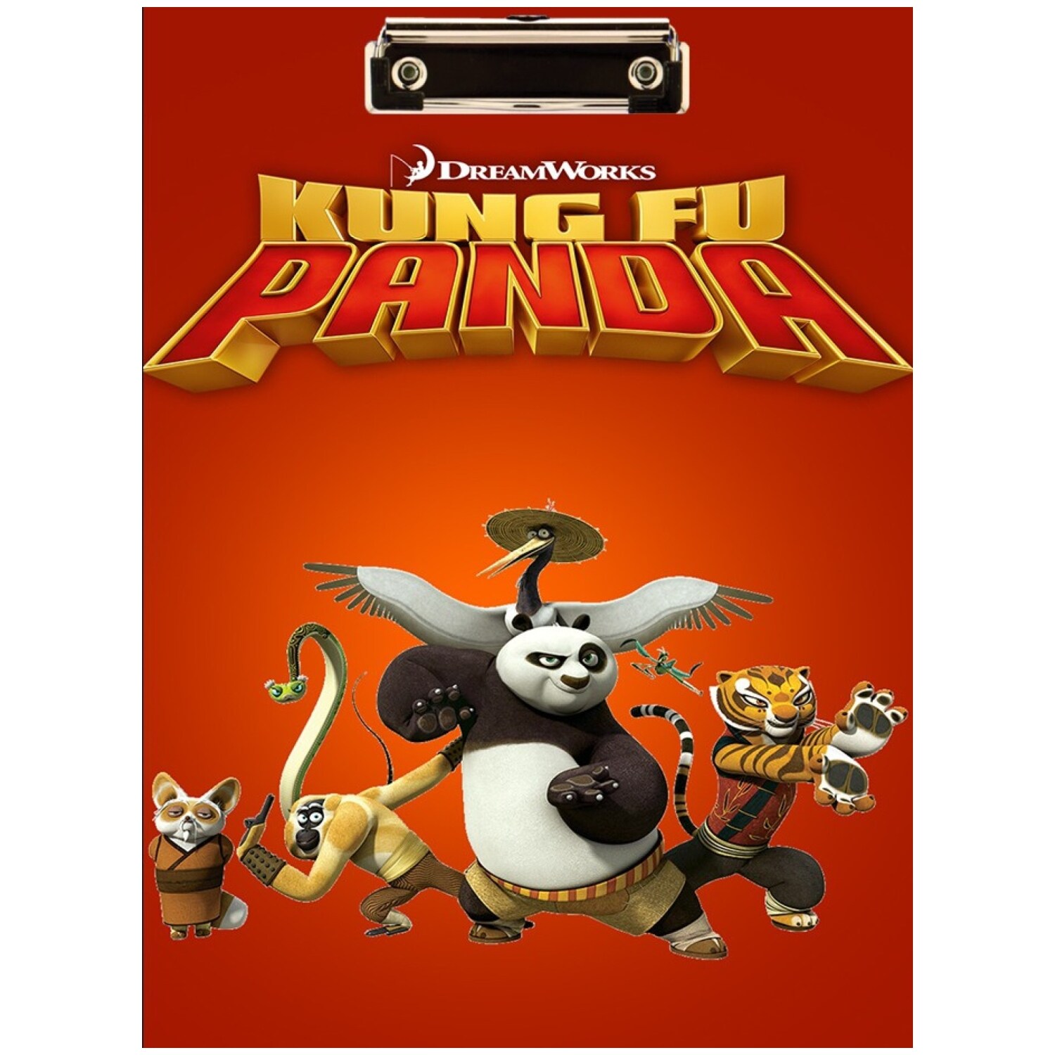 BP Design Solution Kung Fu Panda Theme Clip Board, 14x9.5 Inches, Multicolour