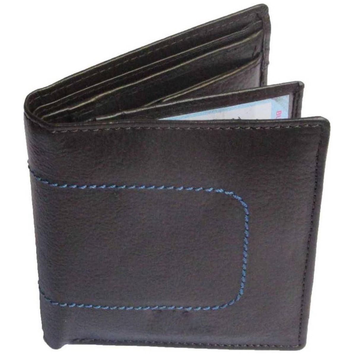 Debonair International Men Genuine Leather 8 Slots Wallet, DI934523, Black