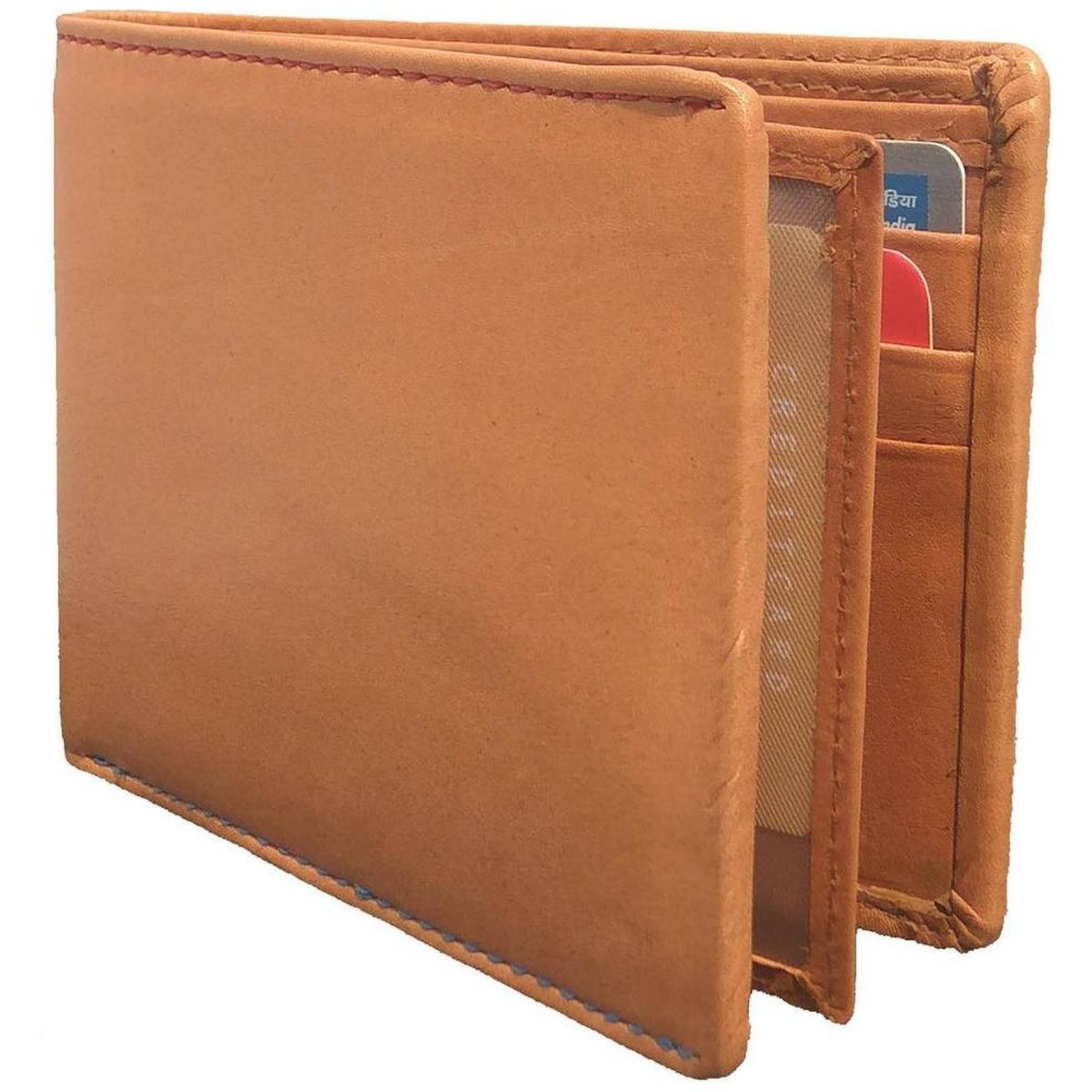 Debonair International Men Genuine Leather 10 Slots Wallet, DI934375, Brown