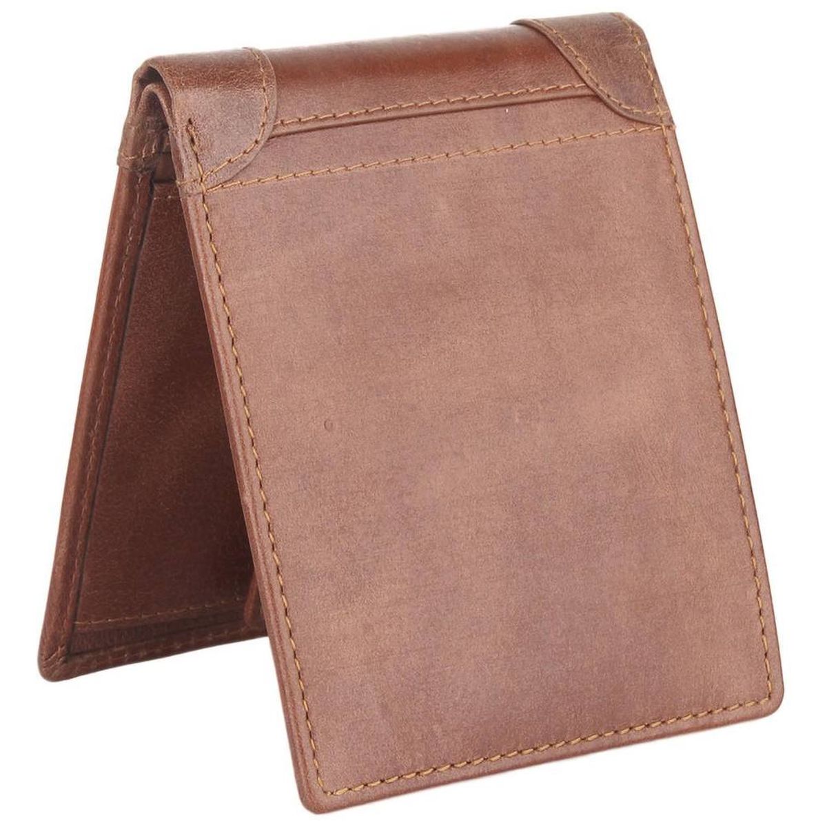 Craftwood Men Genuine Leather 3 Slots Wallet, DI934409, Brown