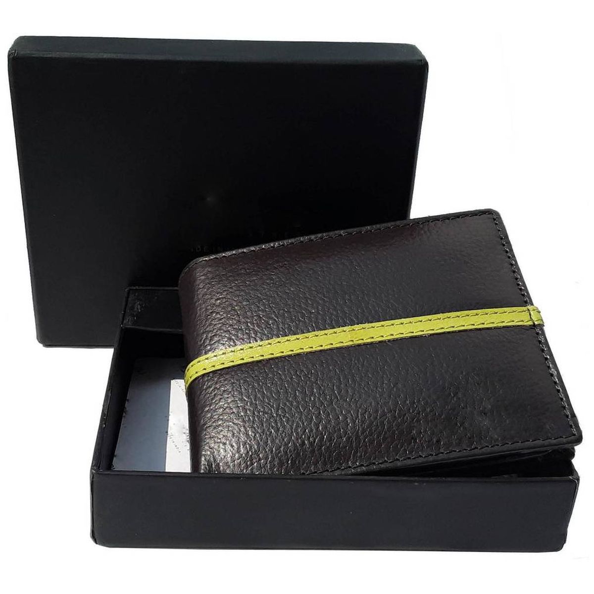 Craftwood Men Genuine Leather 7 Slots Wallet, DI934493, Black